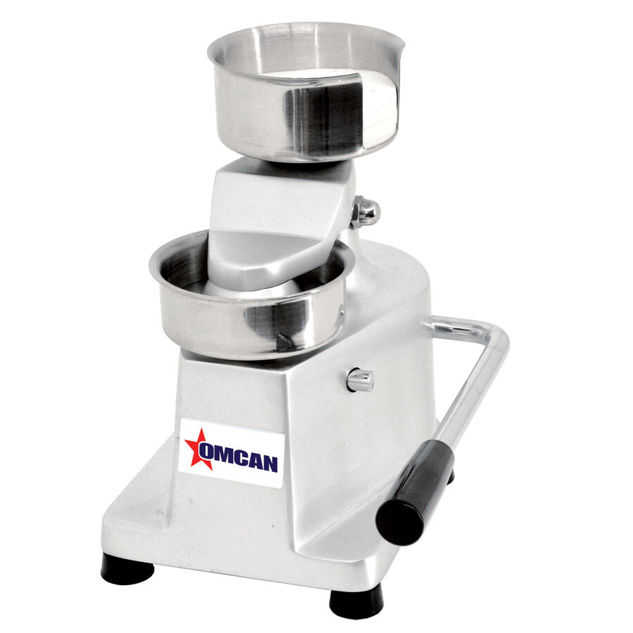 Top-Down Press Patty Maker with Rear-Mounted Paper Holder with 5.2″ Diameter