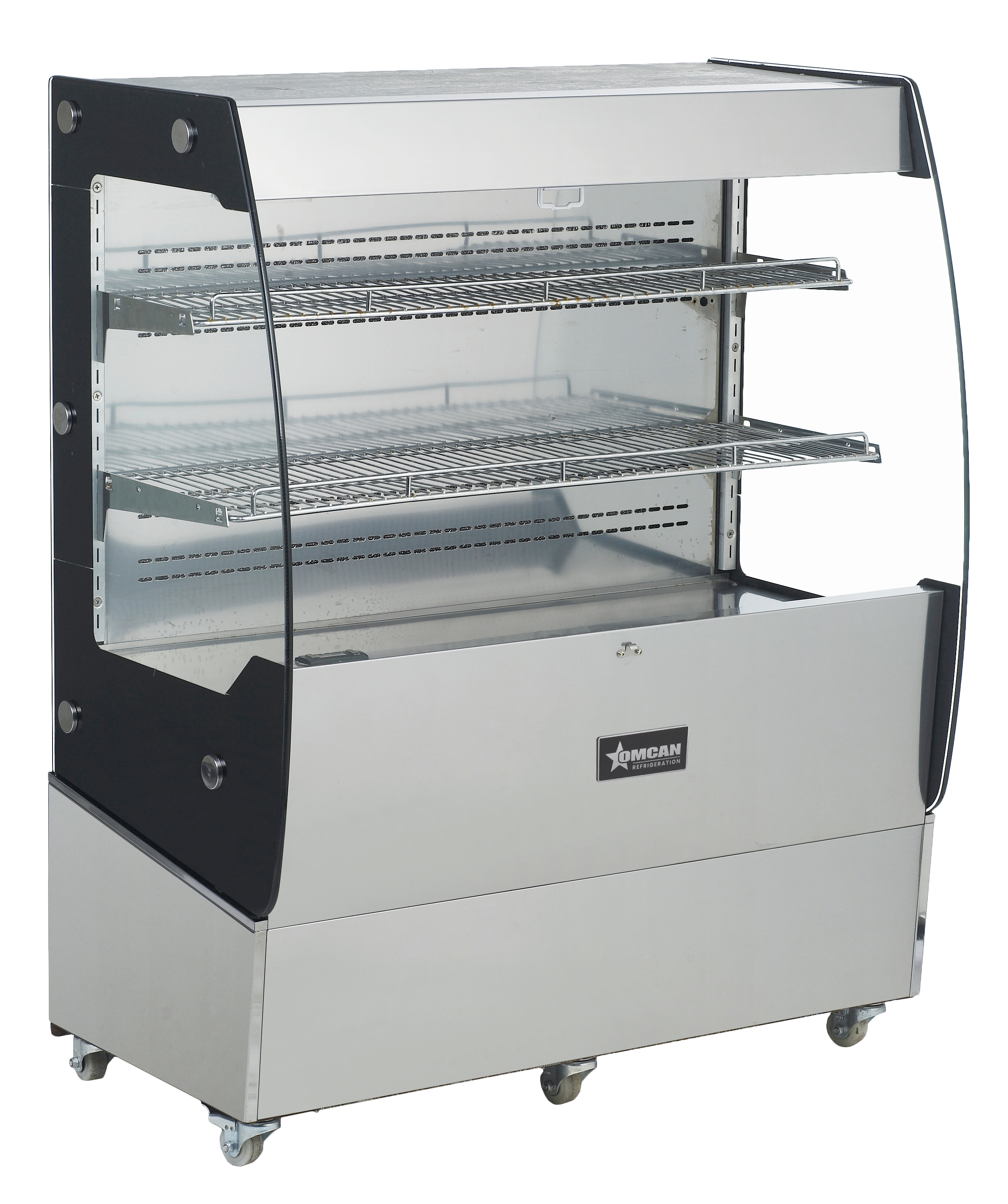 39″ Two (2) Shelf Grab-and-Go Open Refrigerated Floor Self-Serve Display Case, 7 cu.ft. (200 L), Stainless steel