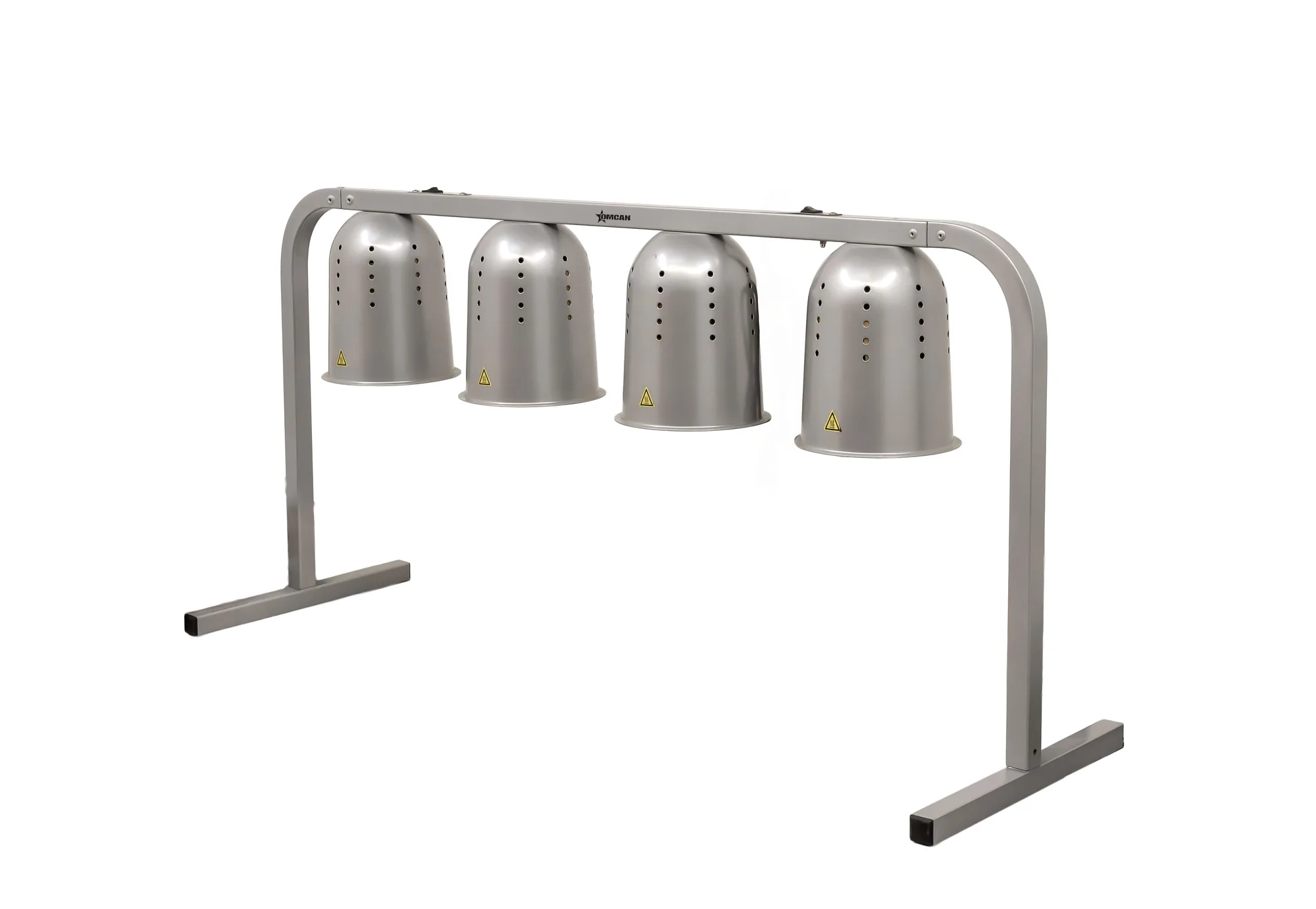 4-Bulb Commercial Portable Heat Lamp, Silver -  4 x 250W, 110V/60Hz/1Ph