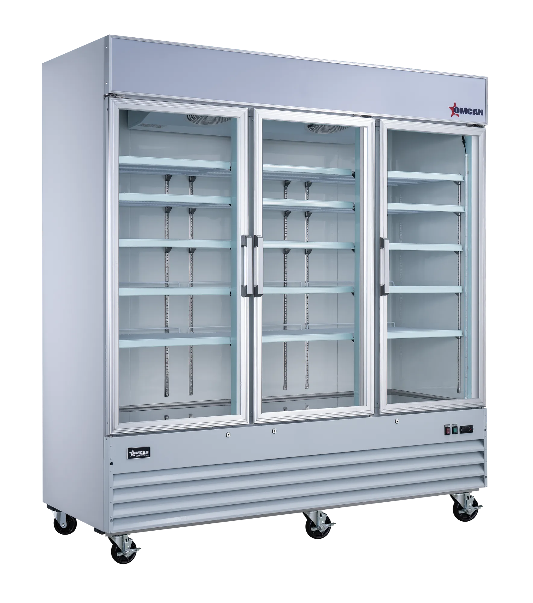 78″ Three (3) Glass Door Refrigerator, 53 cu.ft. (1500 L), White
