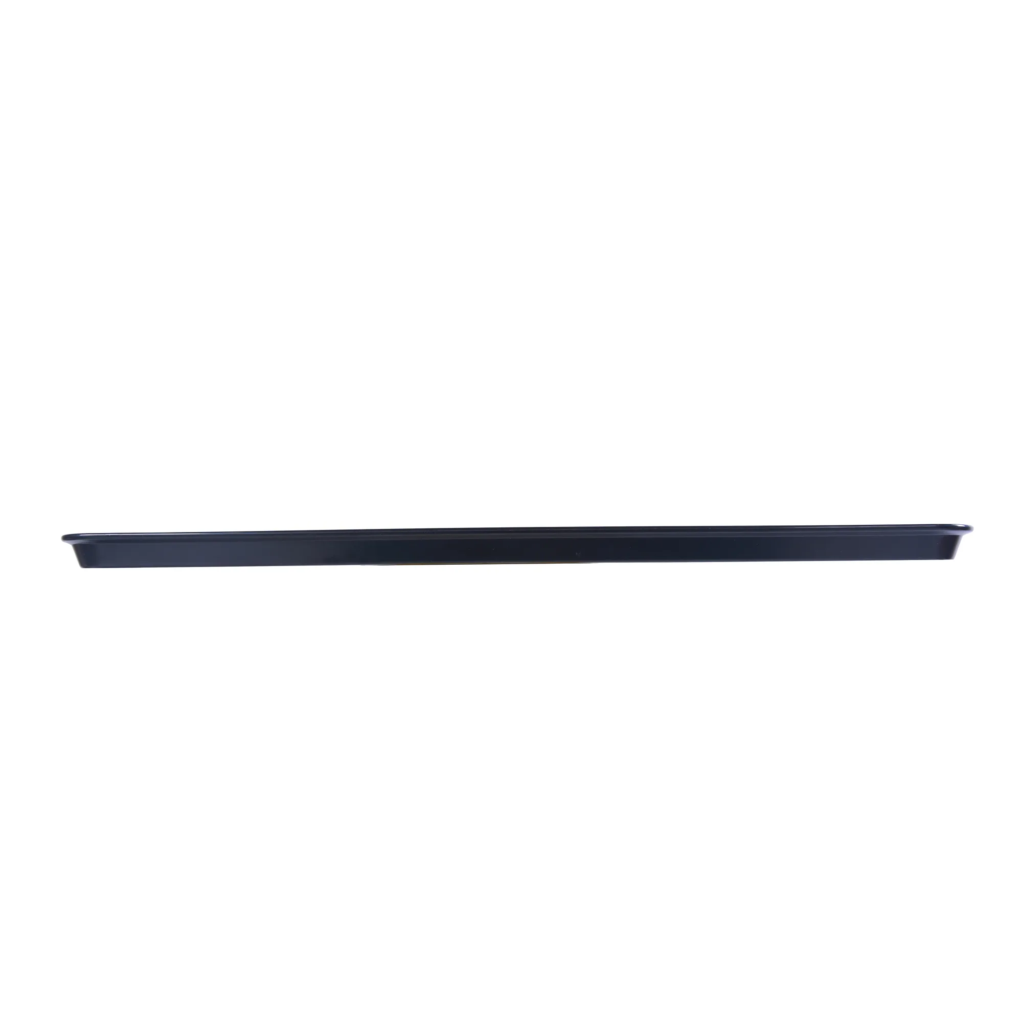 9″ x 26″ Black ABS Plastic Food and Produce Display / Merchandising Tray