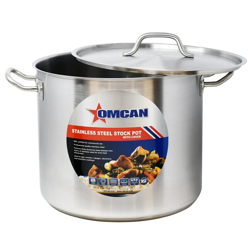 32 qt Stainless Steel Stock Pot with Lid
