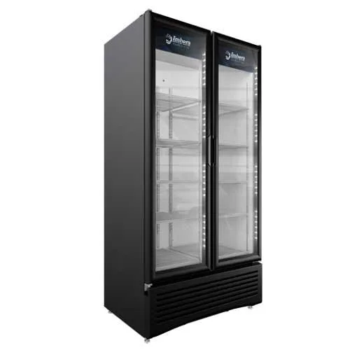 Imbera 40″ Two (2) Glass Door Refrigerator, 26 cu.ft. (736 L), Black