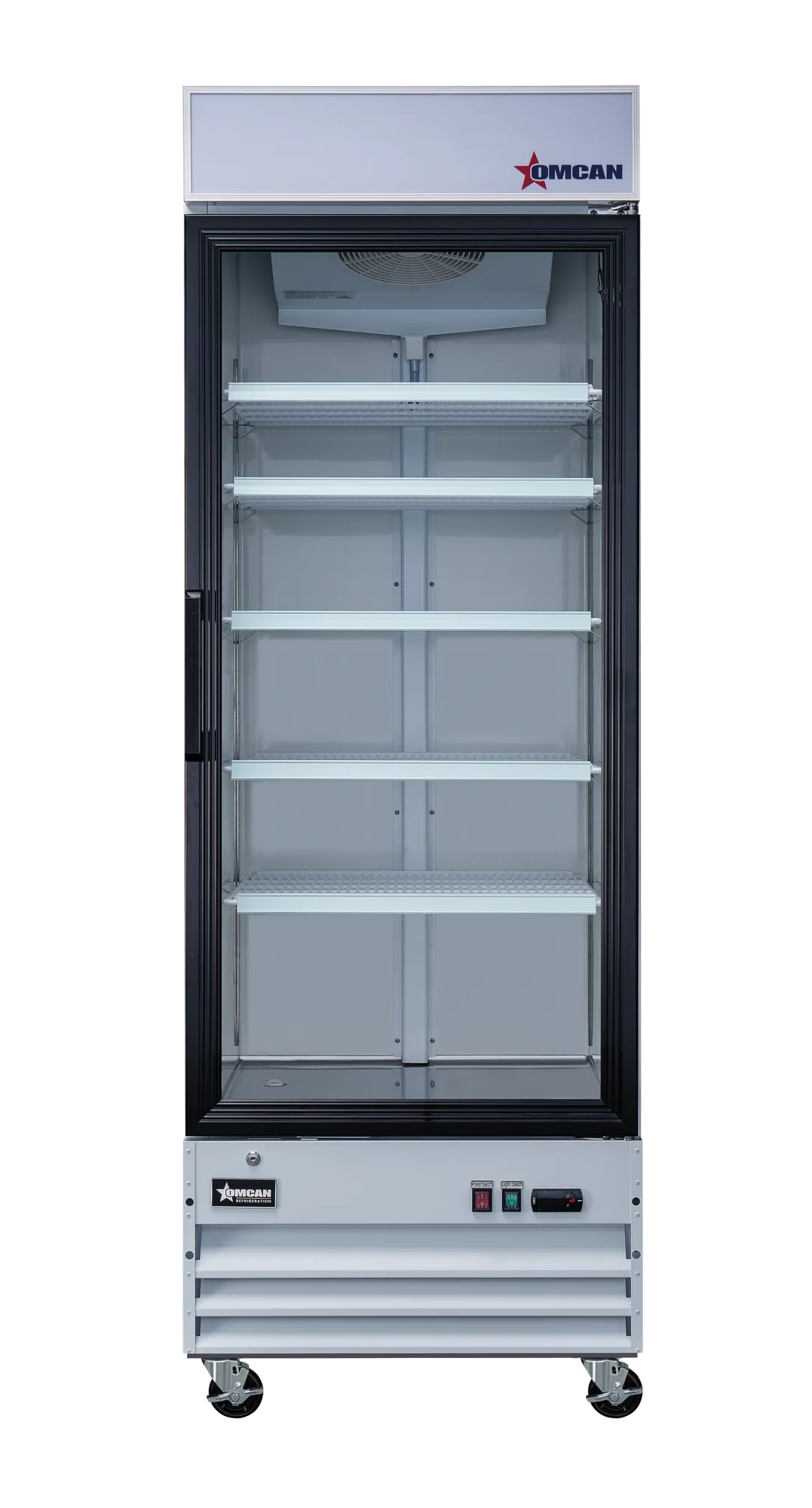 28″ One (1) Glass Door Display Refrigerator with Lightbox, 23 cu.ft. (651 L), White
