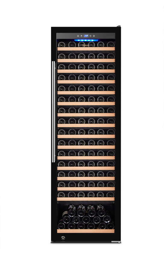 Vinovero 27" Single Zone Wine Cooler with 192 Bottle Capacity and Black Full Glass Door