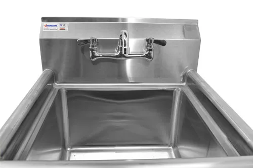18″ x 18″ x 11″ 18-gauge stainless steel One Tub Sink with 3.5″ Center Drain Without Drainboard