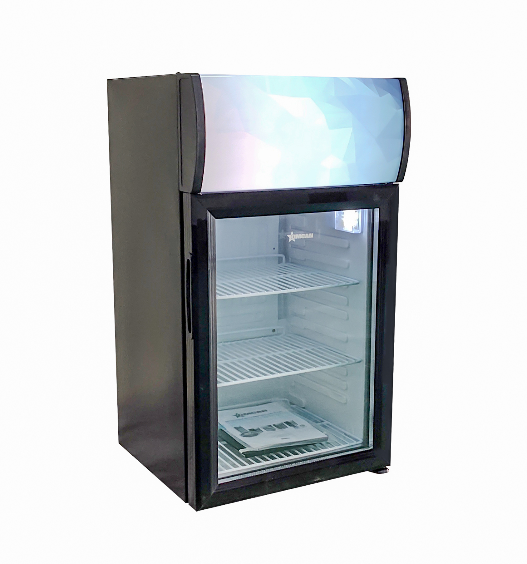 16″ One (1) Glass Door Countertop Display Refrigerator, 1.41 cu.ft (40 Liter), Black