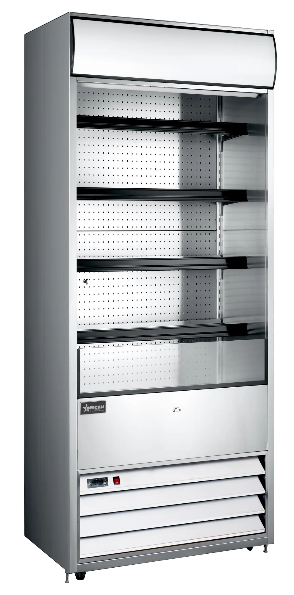 30″ Four (4) Shelf Grab-and-Go Refrigerated Showcase, 15.5 cu.ft. (440 L), Stainless Steel