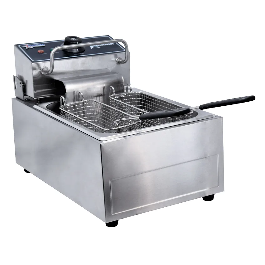 6 qt (7 Liters) Single Countertop Electric Fryer – 110V, 1Ph, 1350W