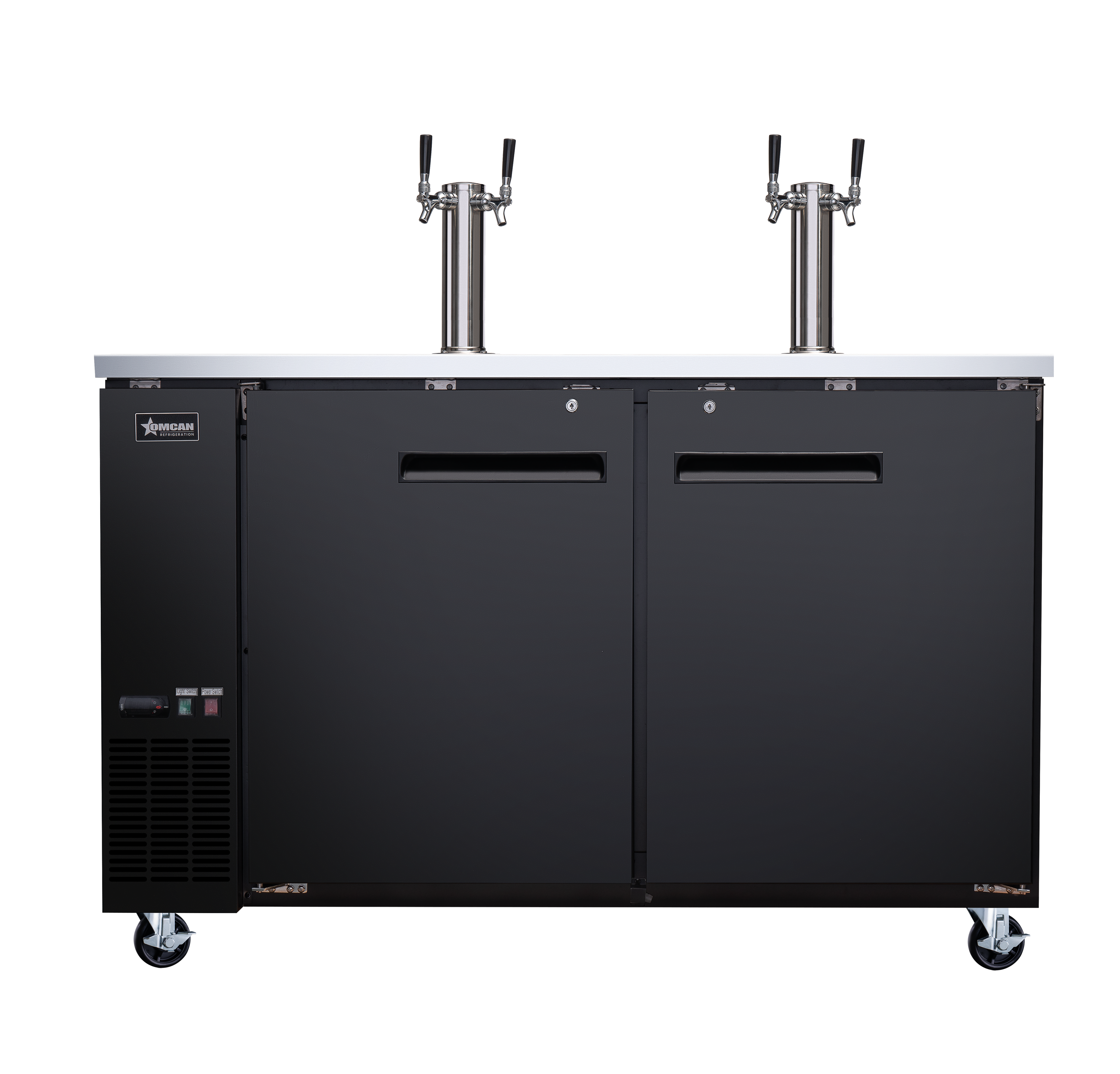 61″ Two (2) Door Kegerator / Beer Dispenser with 2 Taps, 15.8 cu.ft. (446 L)