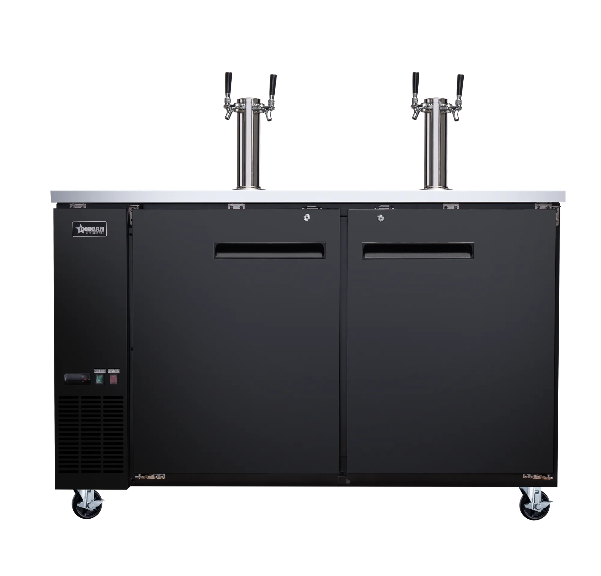 61″ Two (2) Door Kegerator / Beer Dispenser with 2 Taps, 15.8 cu.ft. (446 L)