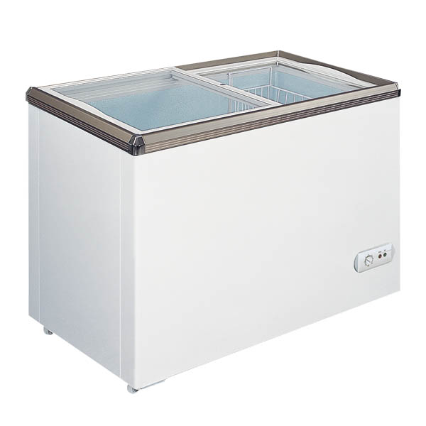 66" Ice Cream Display Chest Freezer with Flat Glass Top 16.5 Cu. ft