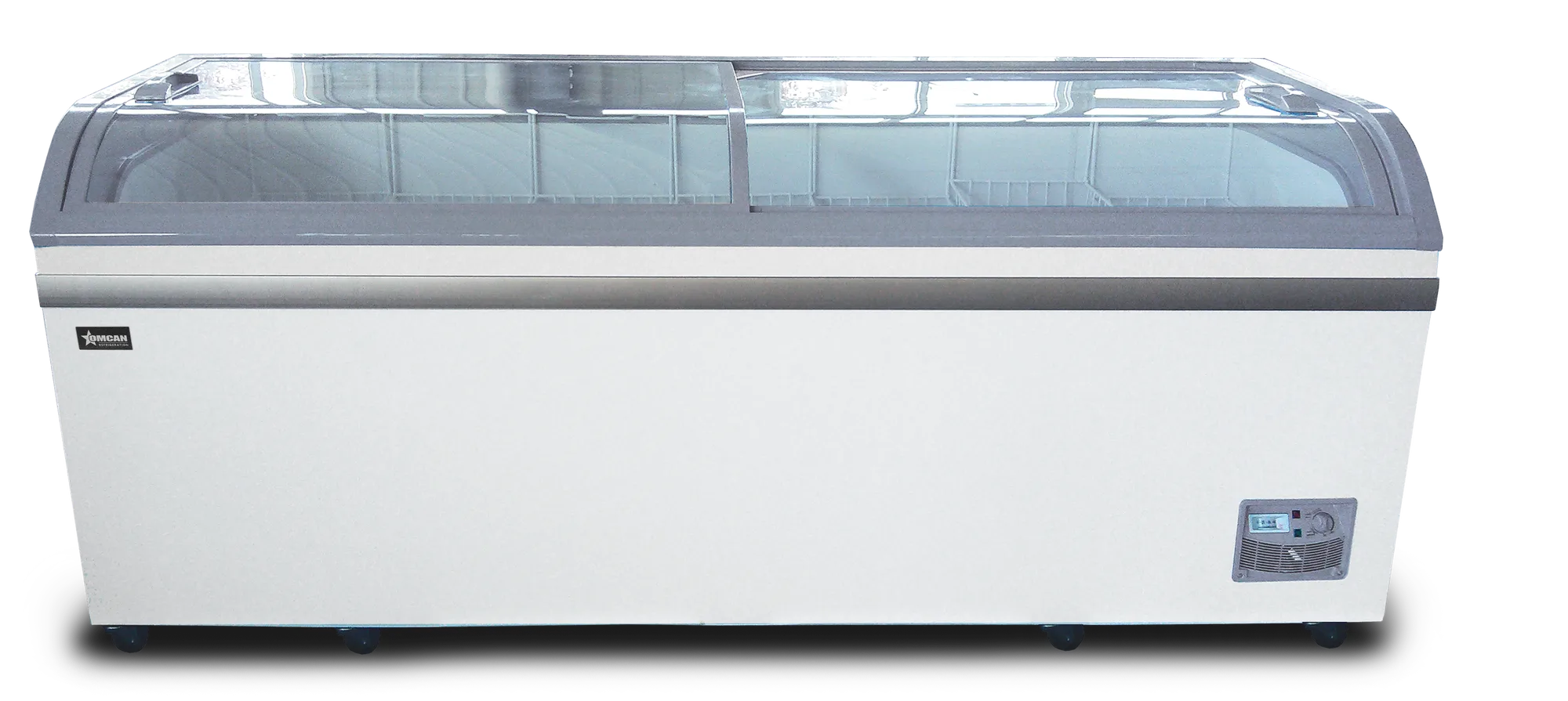 79″ Two (2) Door Ice Cream Display Chest Freezer with Curved Glass Top, 24.72 cu.ft. (700 L)