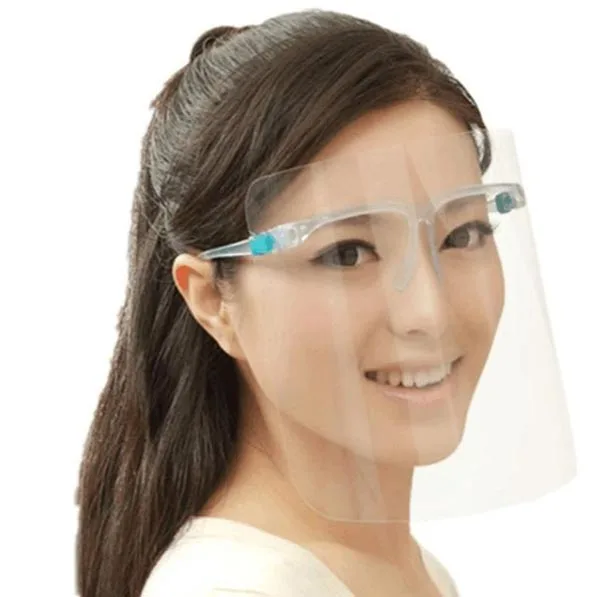 Disposable Face Shield Cover with Glasses Frame