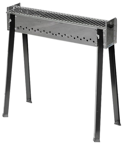 Stainless Steel Charcoal Spiedini BBQ Grill - Grid Size 21.3″ x 5.5″