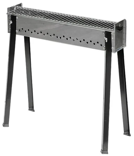 Stainless Steel Charcoal Spiedini BBQ Grill - Grid Size 21.3″ x 5.5″