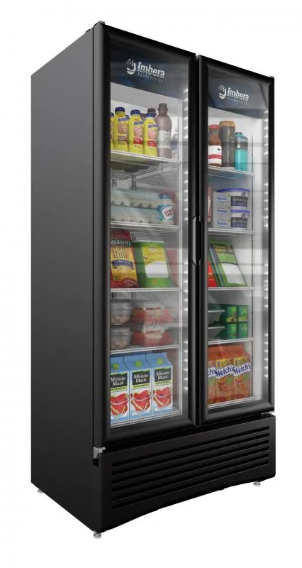 Imbera 40″ Two (2) Glass Door Refrigerator, 26 cu.ft. (736 L), Black