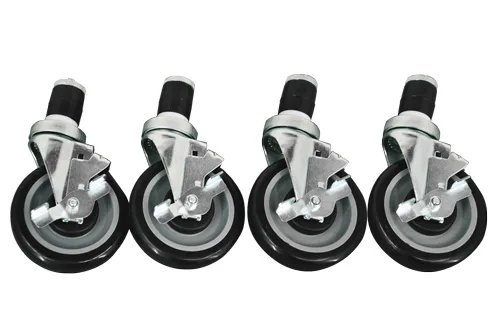5" Caster with Brake for Worktables, Equipment Stands and Steam Tables