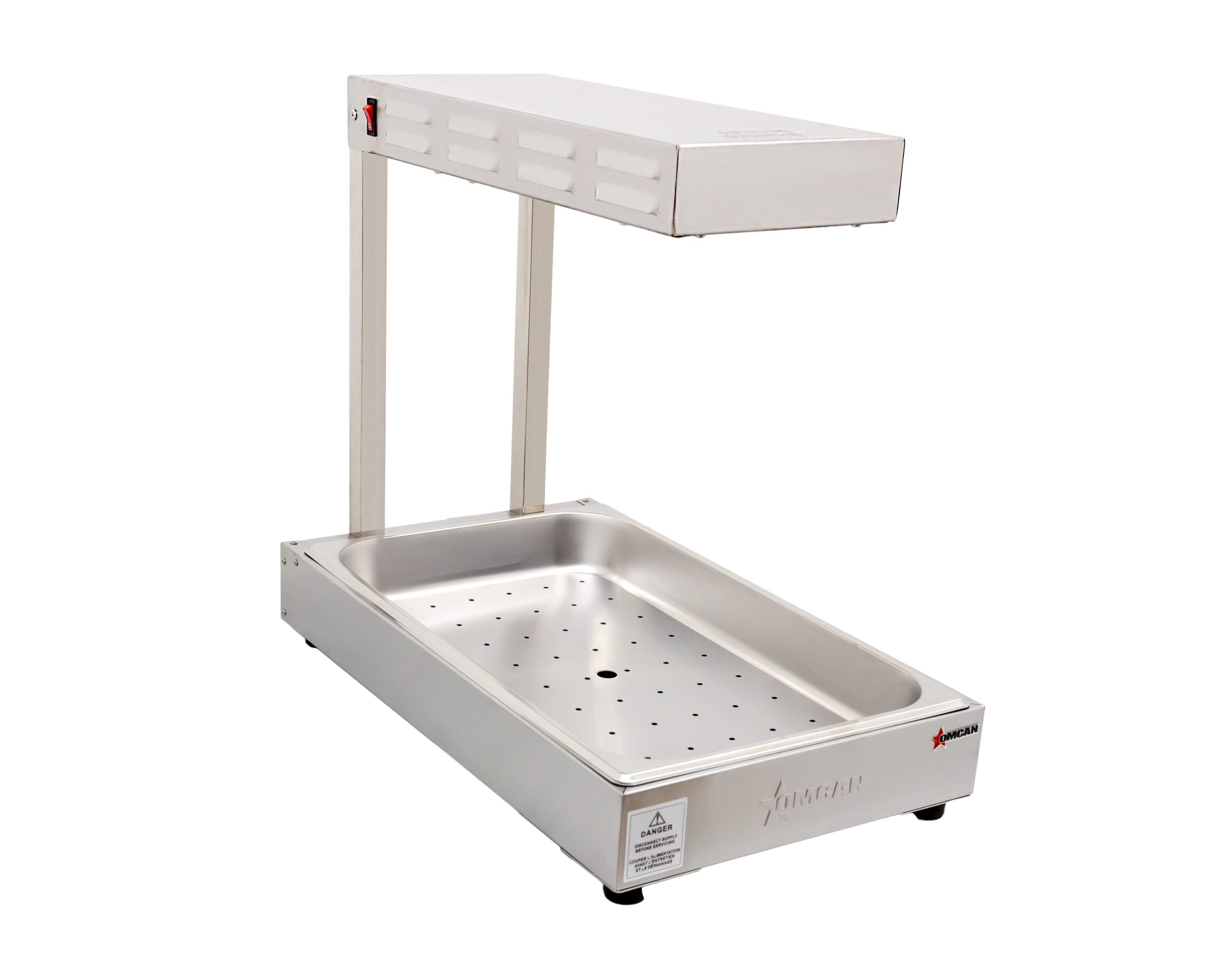 13″ Countertop Fry Dump Station with Overhead Heat Strip – 850W, 110V