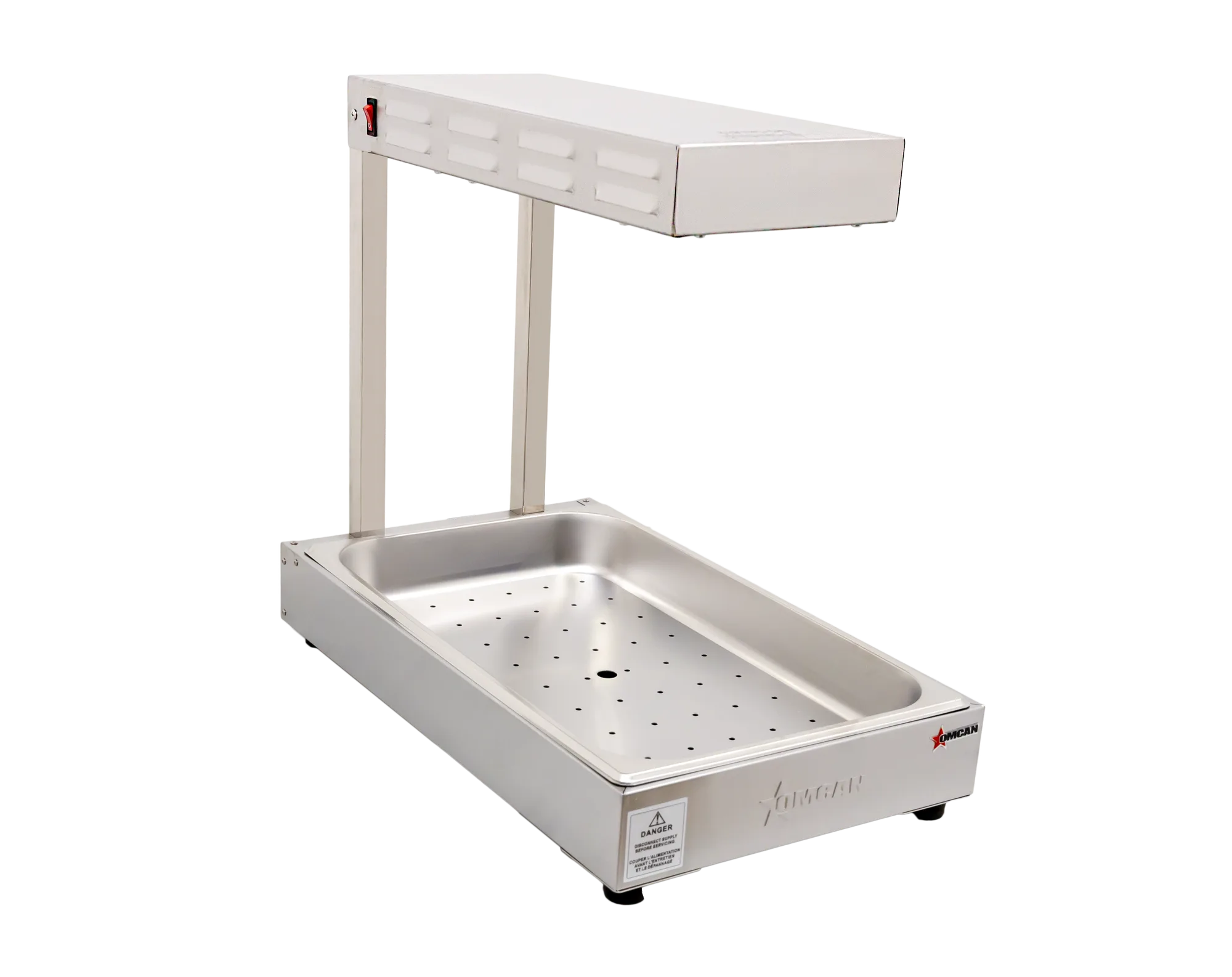 13″ Countertop Fry Dump Station with Overhead Heat Strip – 850W, 110V