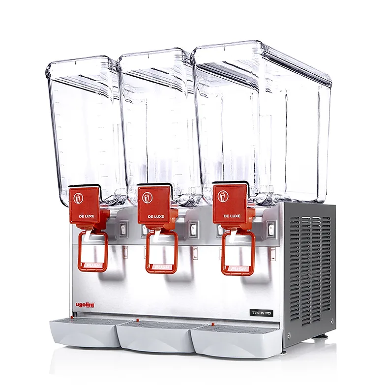 Ugolini Arctic Deluxe Impeller Triple Bowl Juice Dispenser with 3 x 20L Capacity – 115V