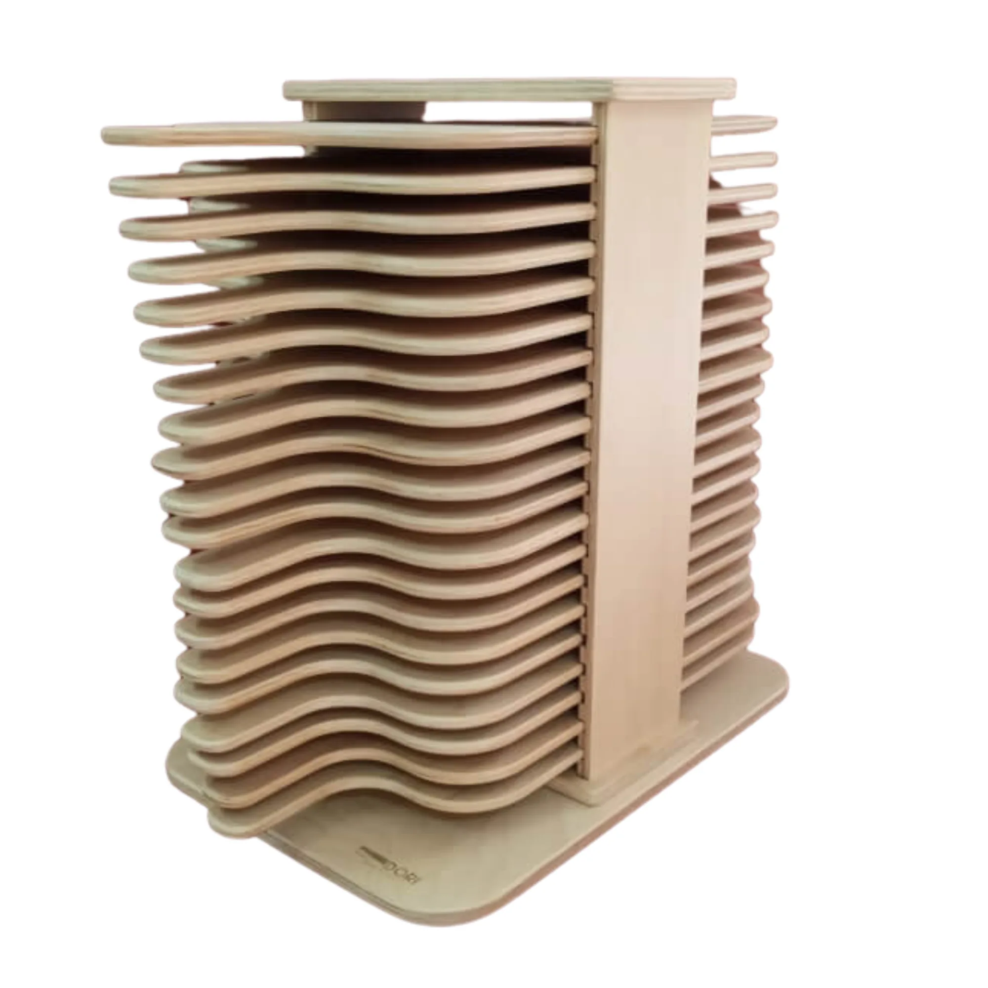 Linea Dori Beech Wood 20-Slot Rack for Pinsa Romana Serving Board