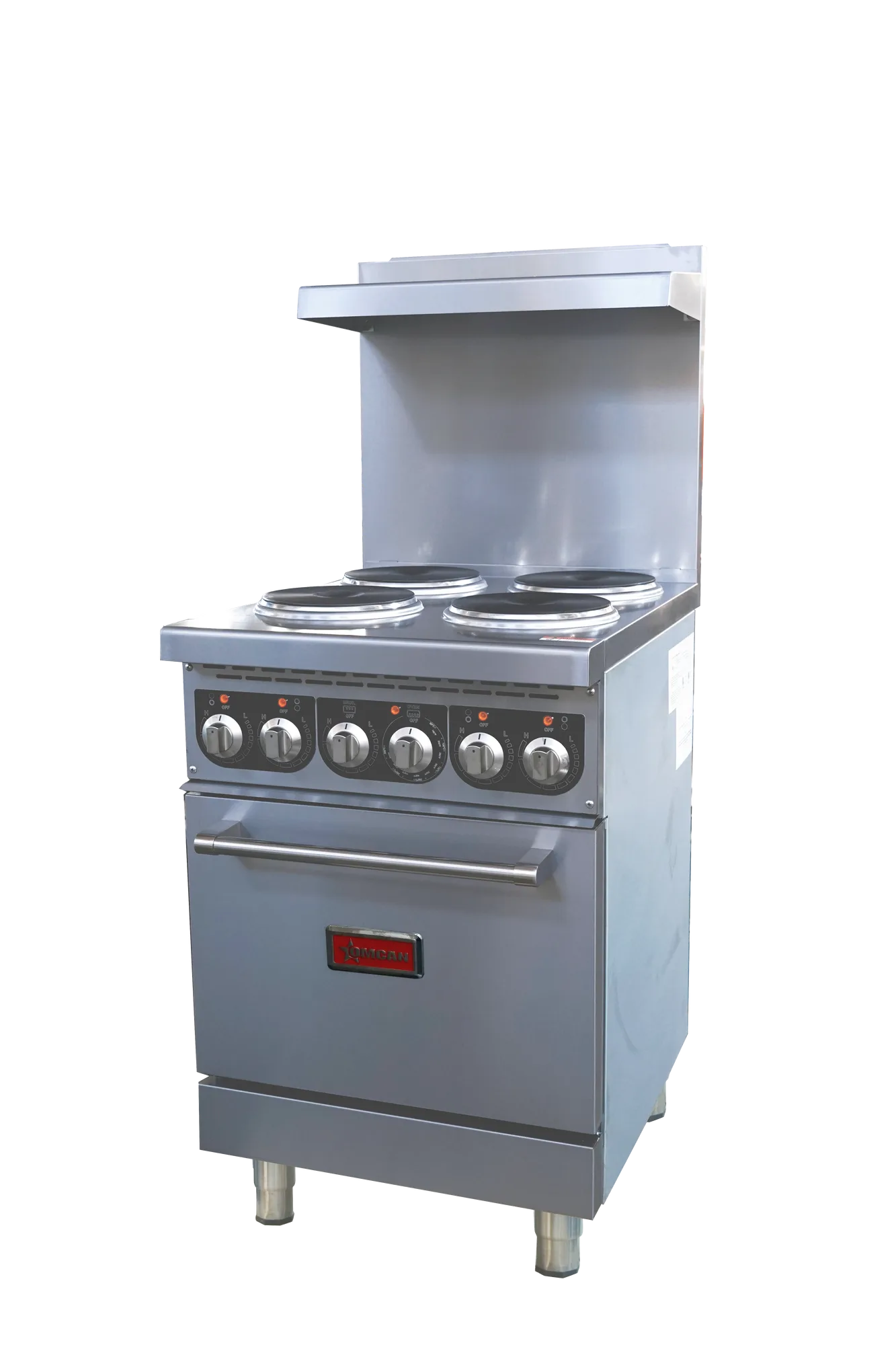 24” Commercial Electric Range with 4 Burners and Standard Oven – 208V, 13kW, 1Ph