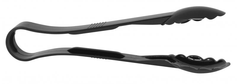 12" Polycarbonate Black Scallop Tongs
