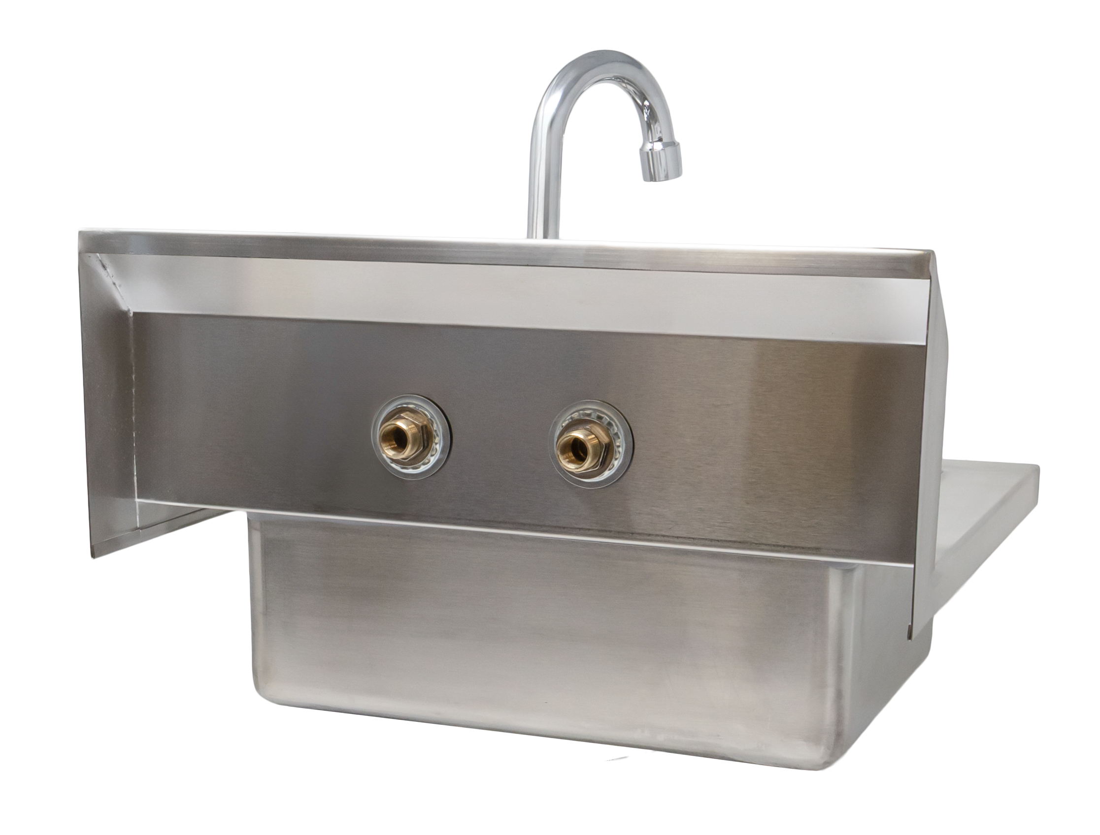 Fabricated Hand Sink with 4″ Gooseneck Faucet and Drain Basket