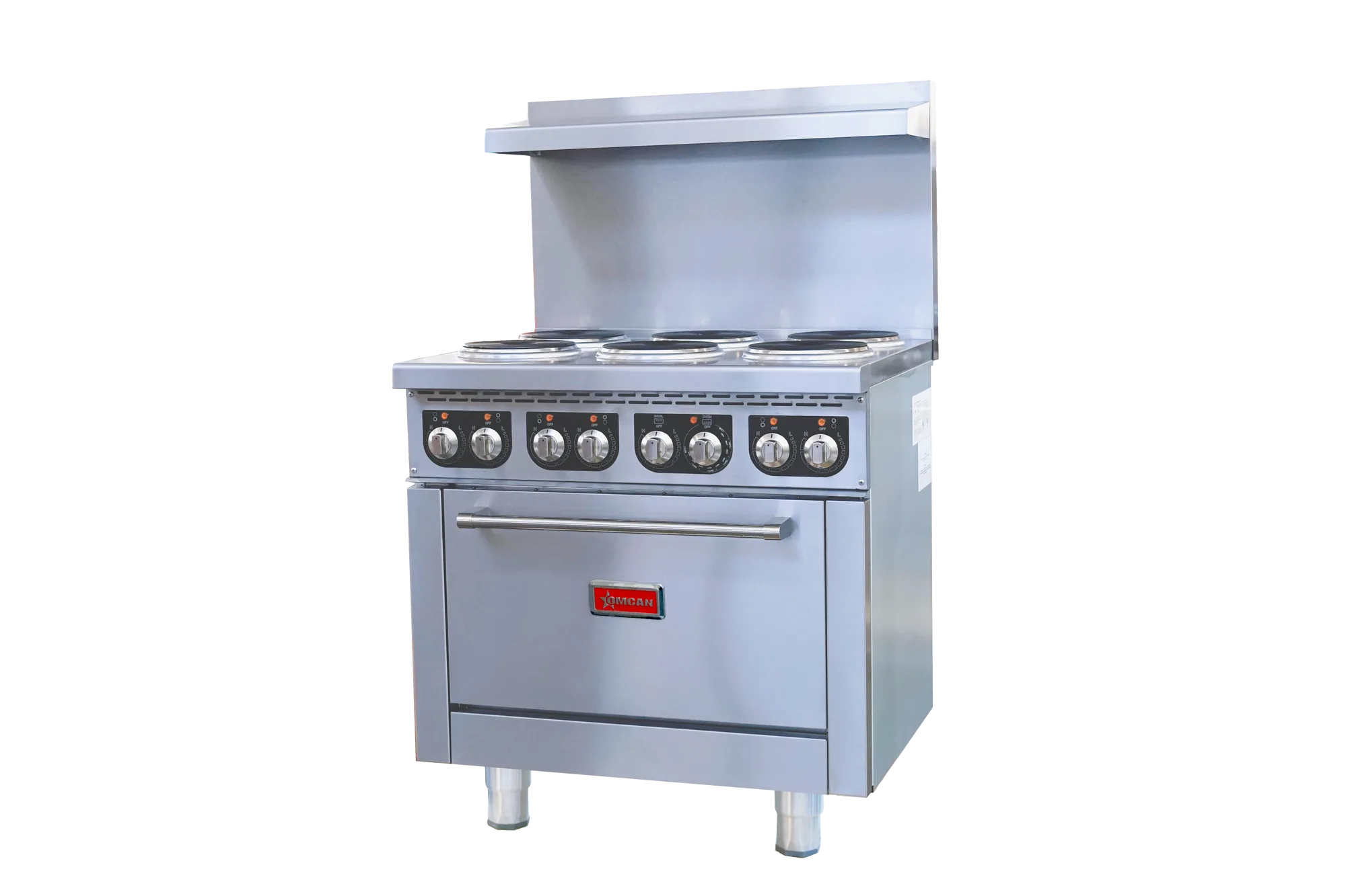 36” Commercial Electric Range with 6 Burners and Standard Oven – 208V, 17kW, 3Ph