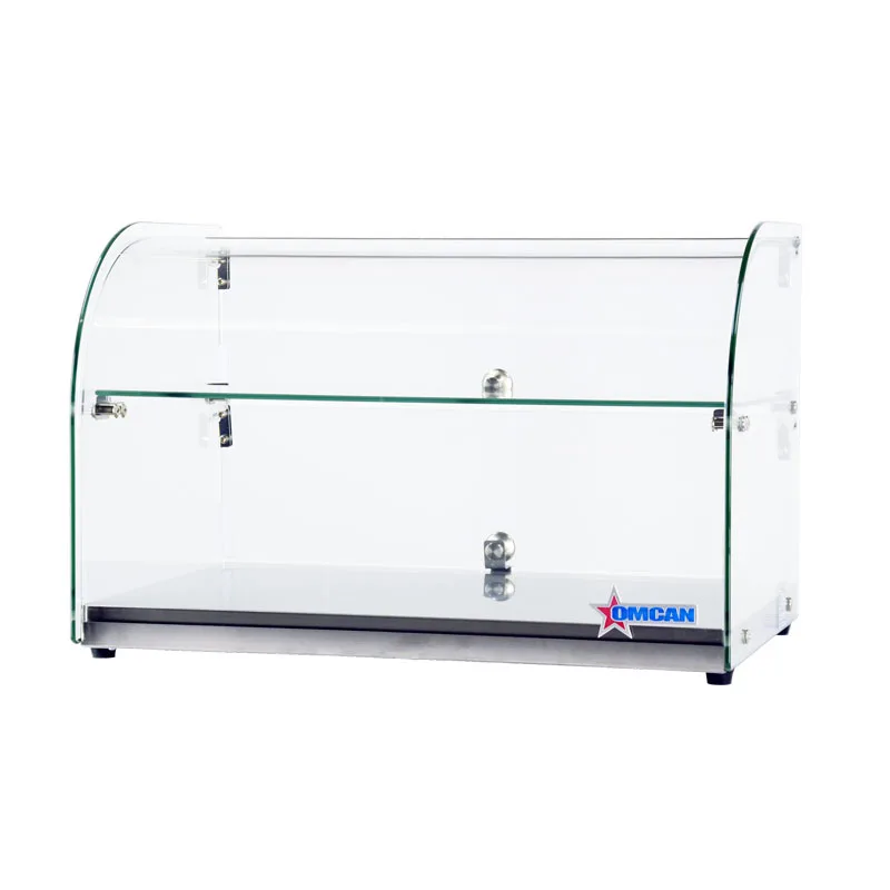 22" Countertop Food Display Case with Curved Front Glass and 45 L capacity