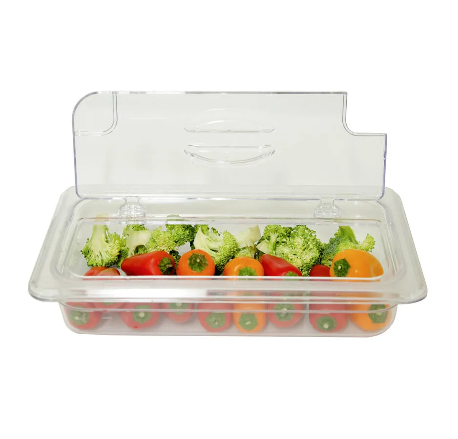 GN 1/3 Third Size Polycarbonate Clear Flip Lid with Notch