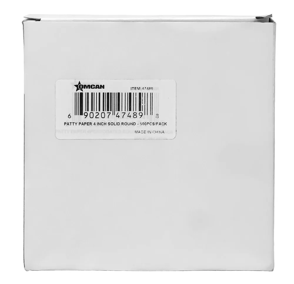 4″ Solid Round Patty Paper