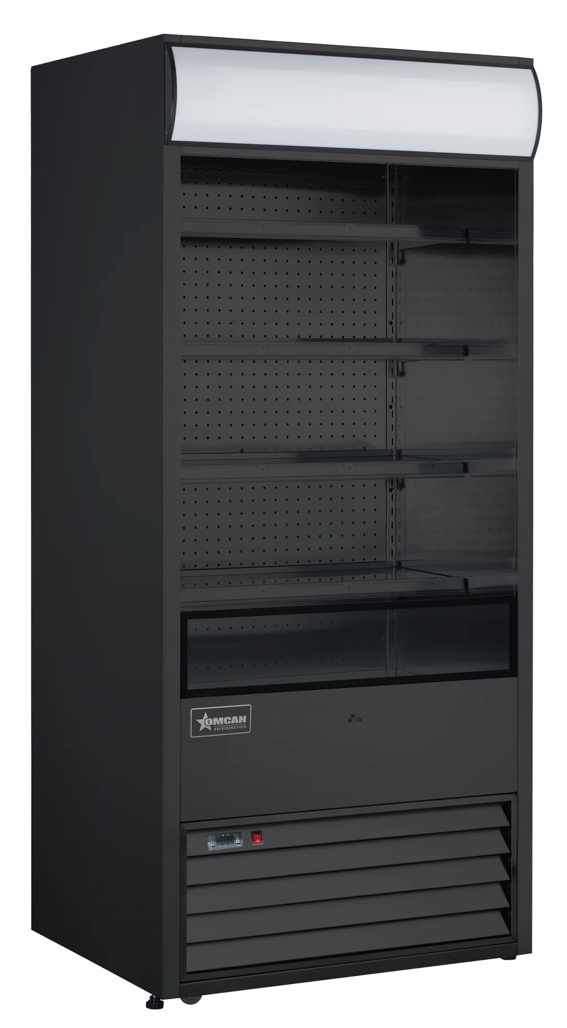 36″ Four (4) Shelf Grab-and-Go Open Refrigerated Floor Self-Serve Display Case, 18.7 cu.ft. (530 L), Black