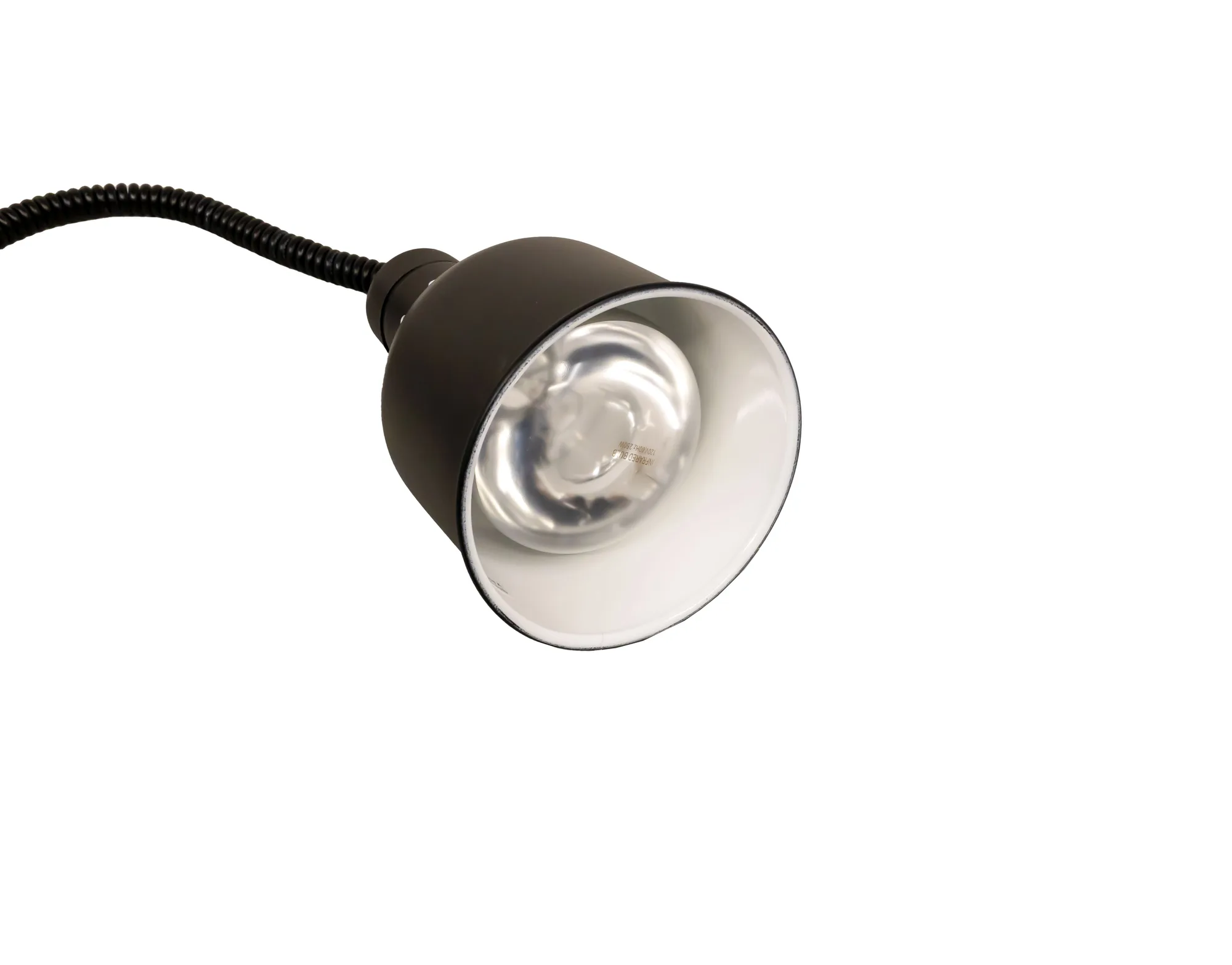 Heat Lamp – Ceiling Mount – 30″-80″ Retractable Cord with Black Dome Shade