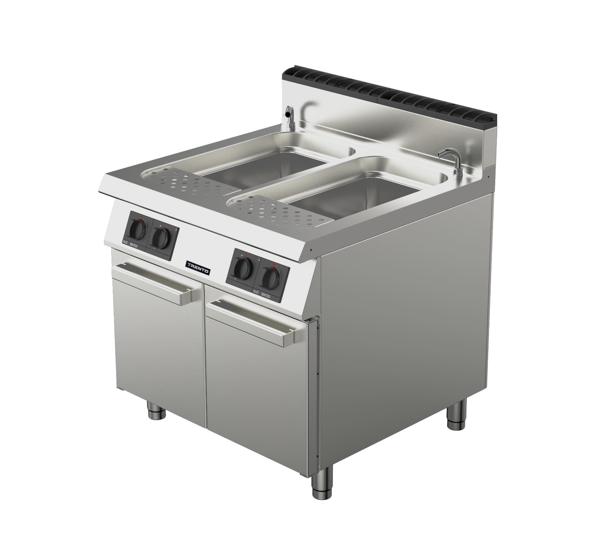 Trento 2 x 12 Gallon (45L) Double Tank Natural Gas Pasta Cooker – 95,000 BTU