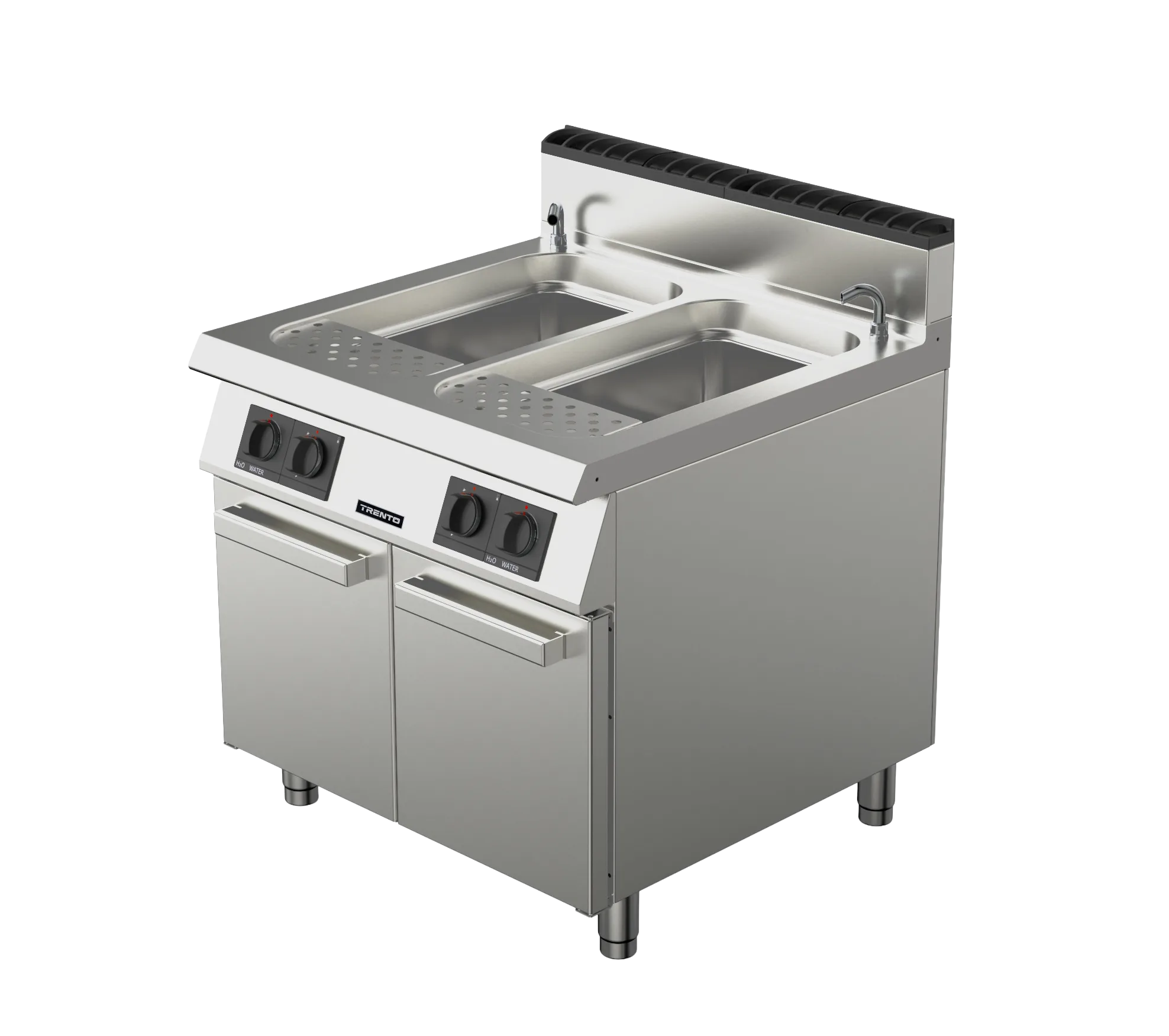 Trento 2 x 12 Gallon (45L) Double Tank Natural Gas Pasta Cooker – 95,000 BTU