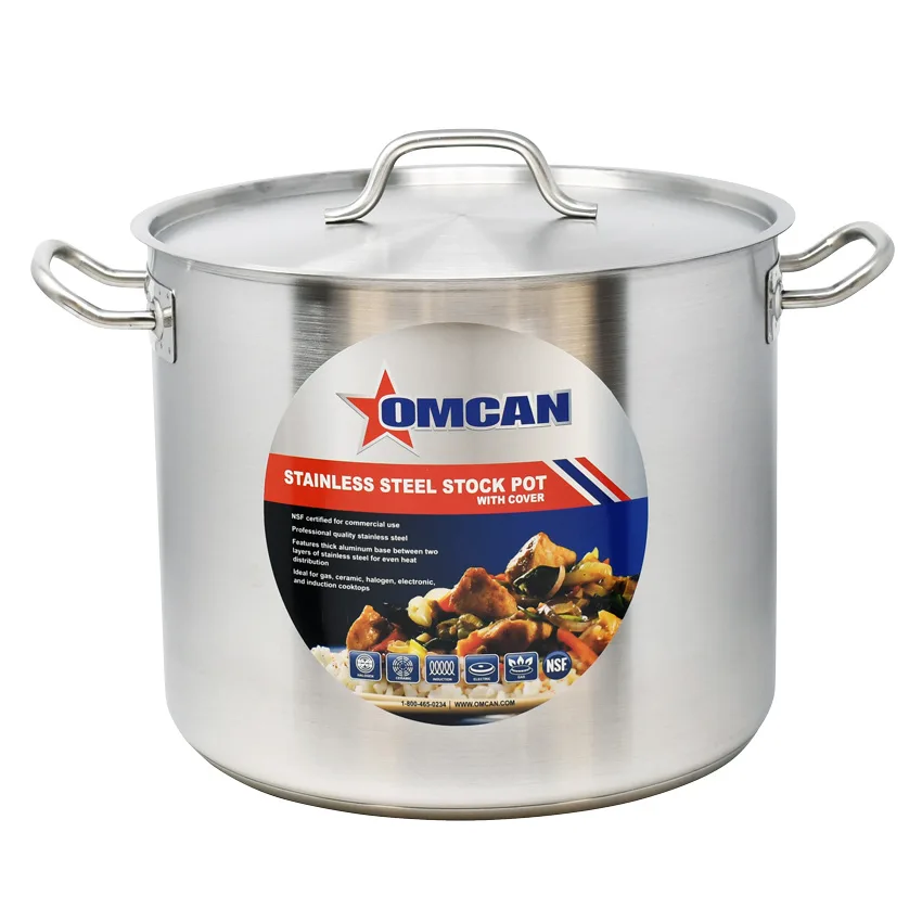 24 qt Stainless Steel Stock Pot with Lid