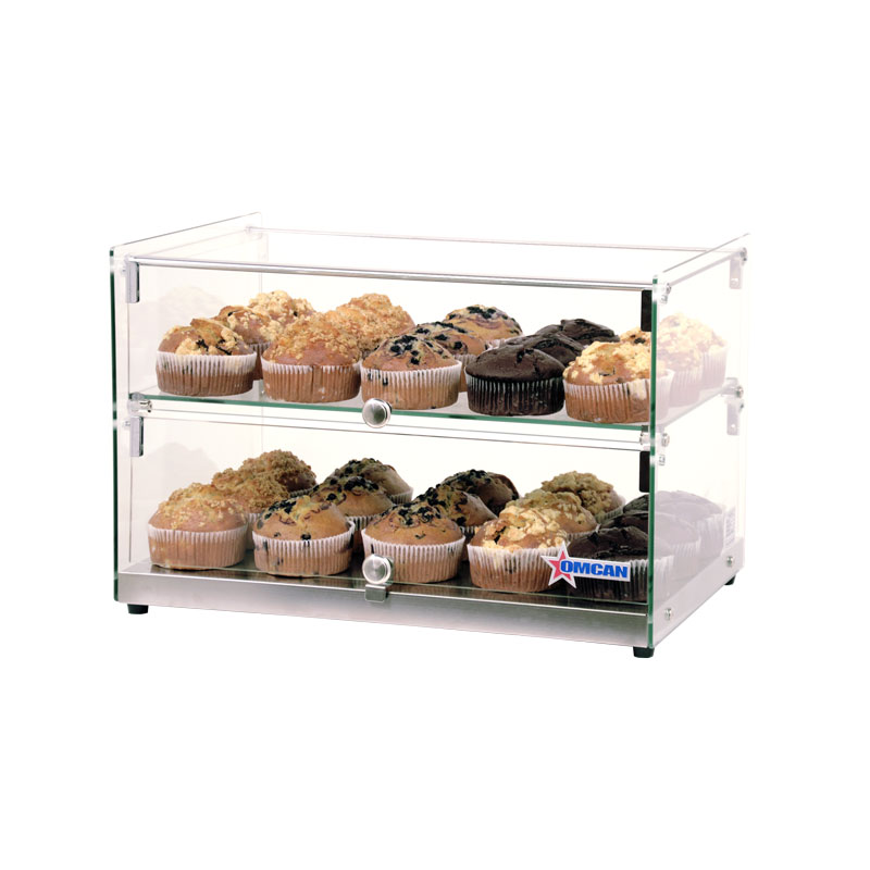 22" Countertop Food Display Case with Square Front Glass and 50 L capacity