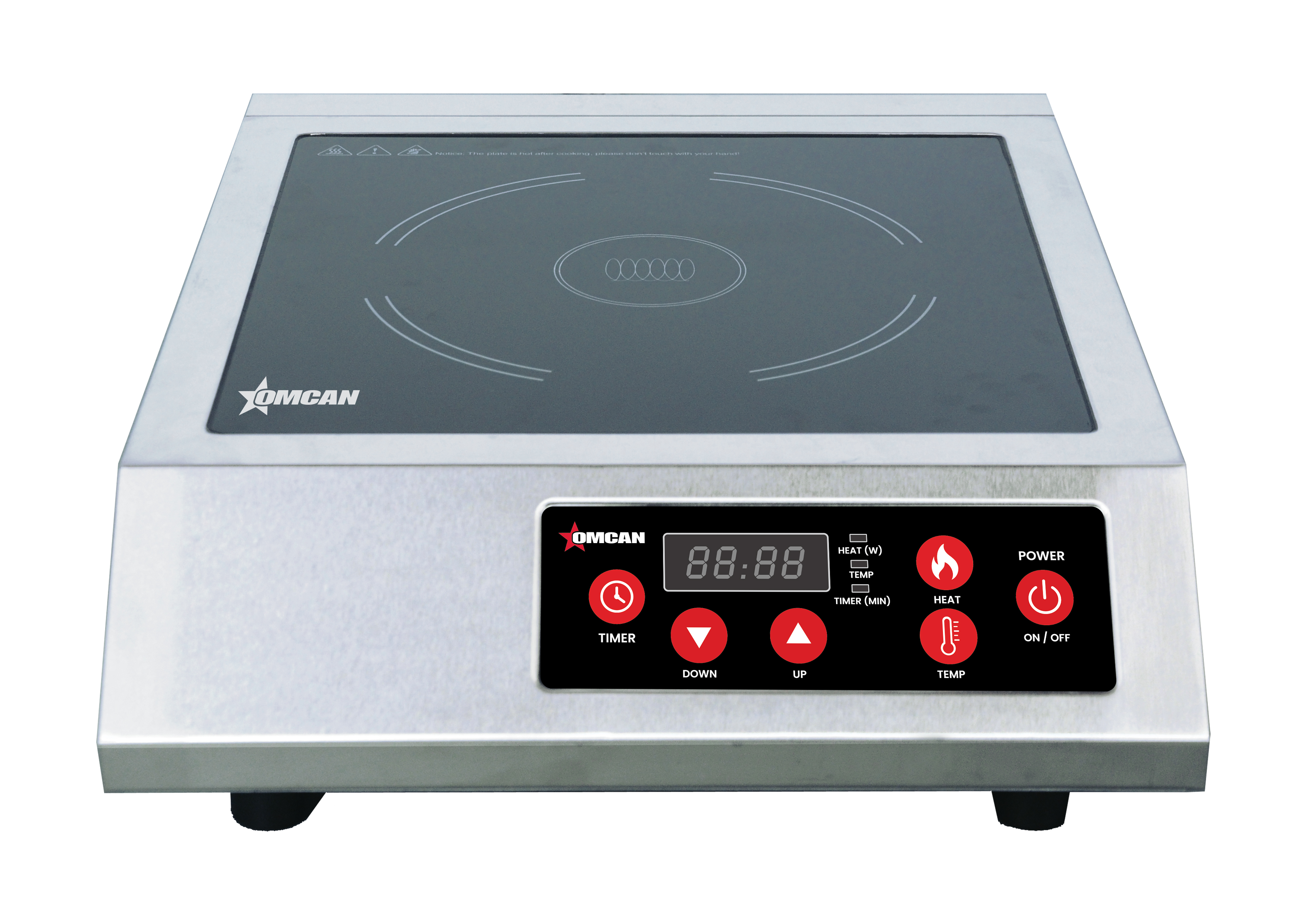 1.8 kW Stainless Steel Commercial Countertop Induction Cooker