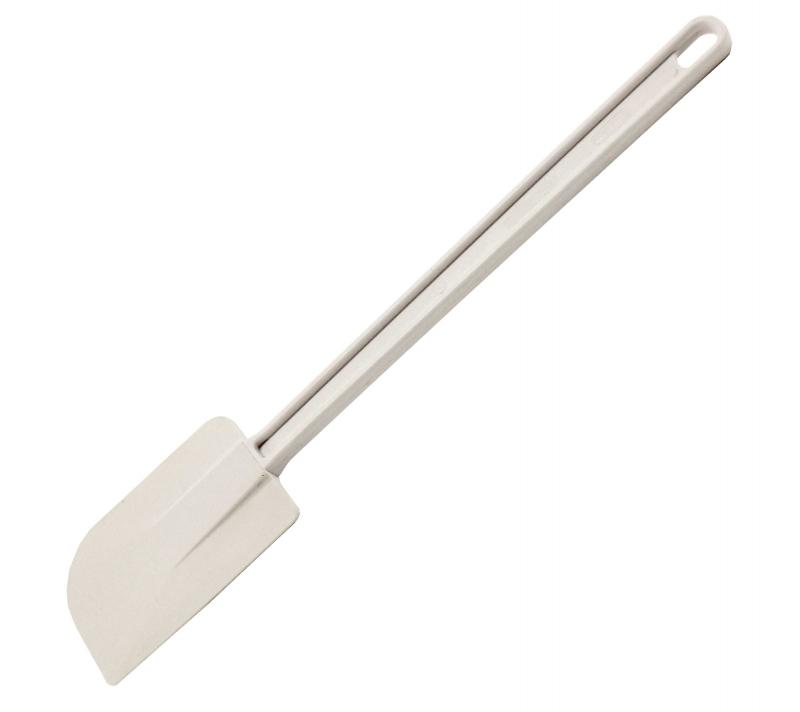 14" White Rubber Scraper with Plastic Handle