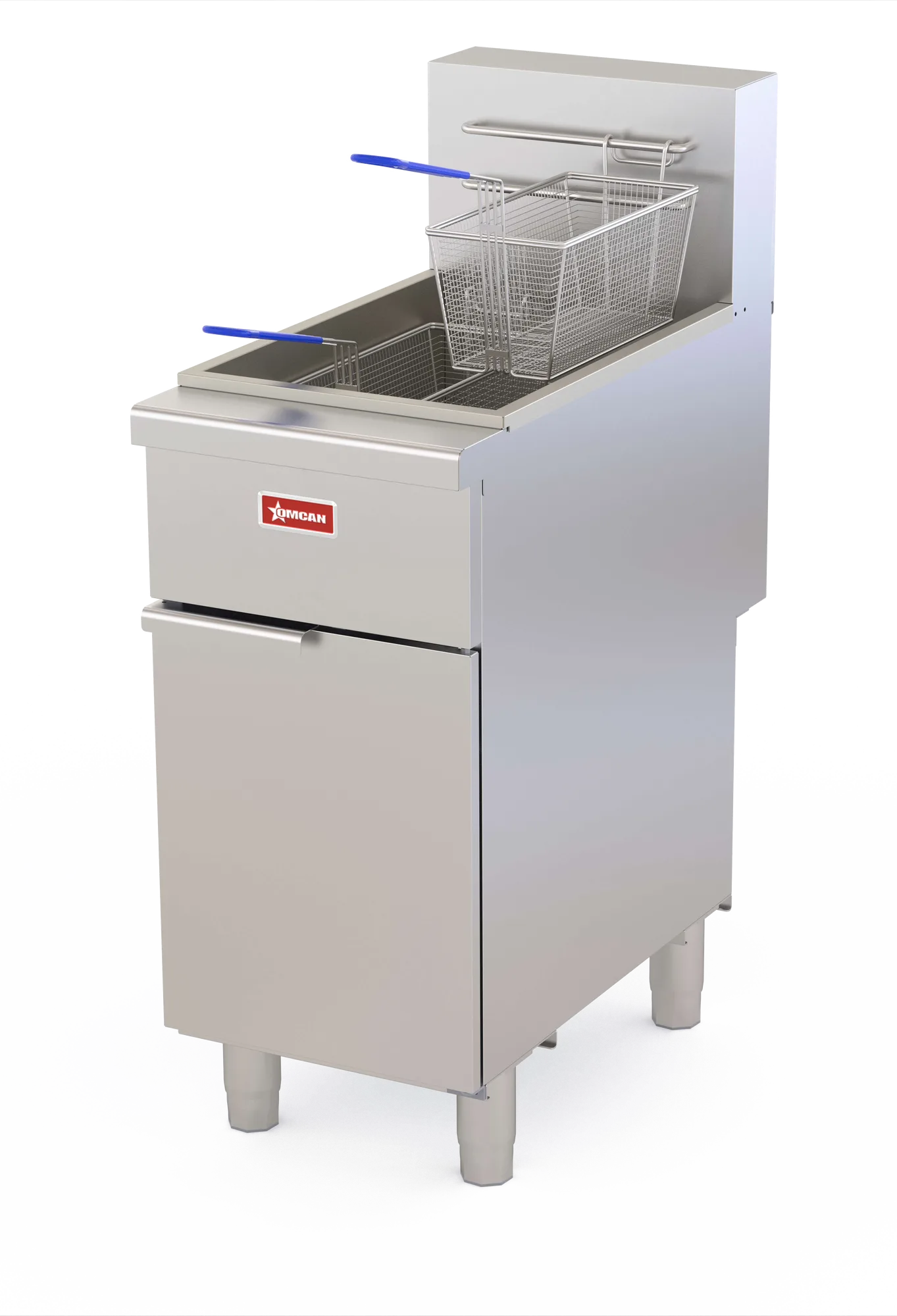 50 lbs. Open Pot Natural Gas Fryer Floor Model - 122,000 BTU