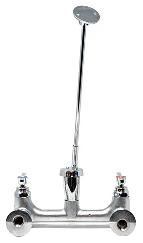 Wall Mounted Mop Sink Faucet With 6 1/2″ Swing Spout, 8″ Centers