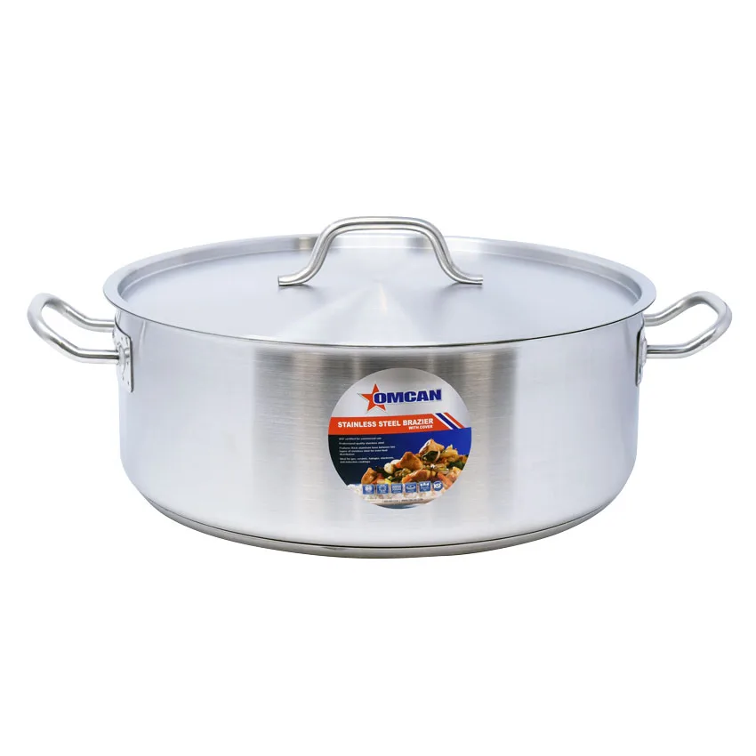 20 qt Stainless Steel Brazier with Lid