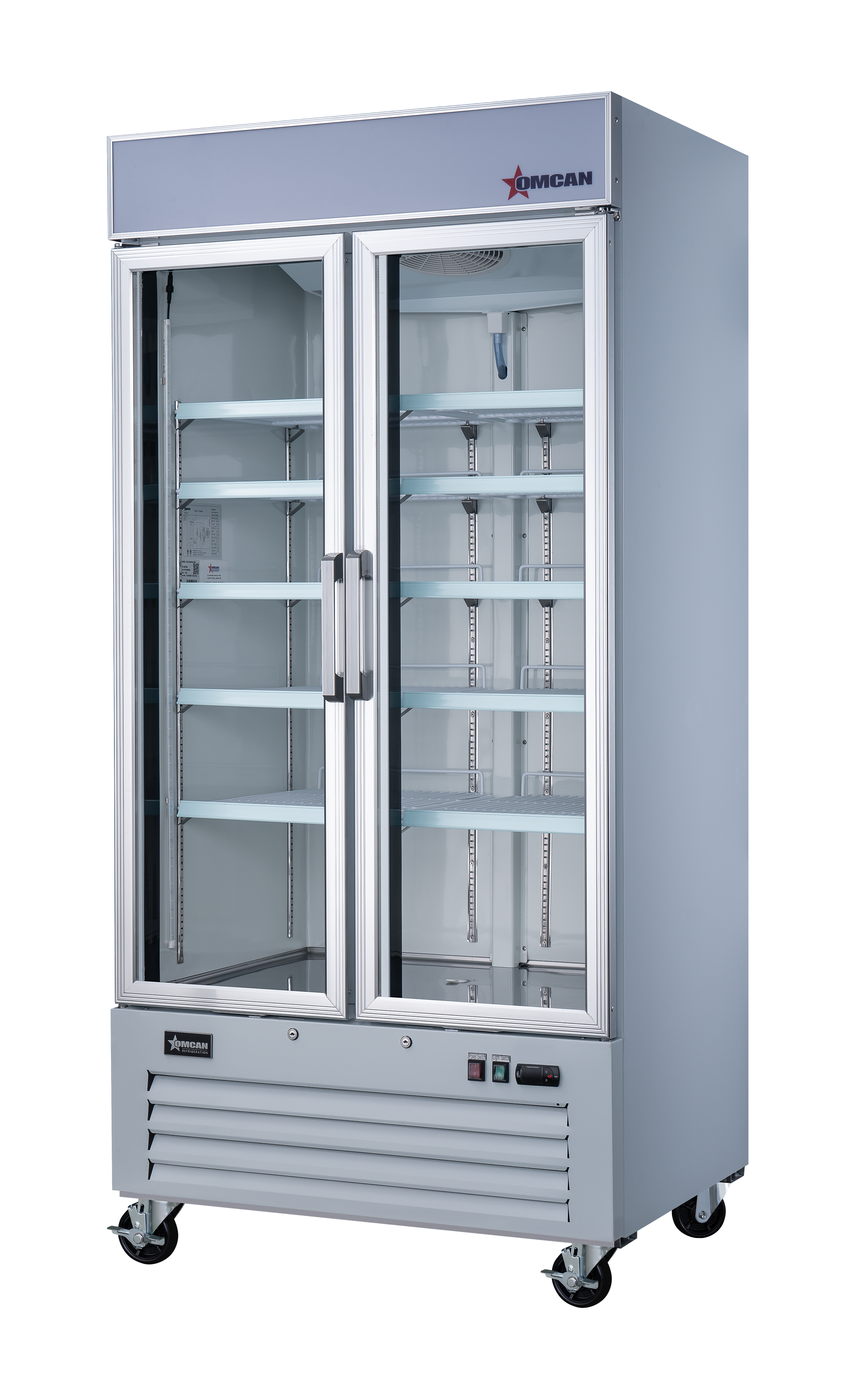 40" Two (2) Glass Door Display Refrigerator, 31.5 cu.ft. (892 L), White