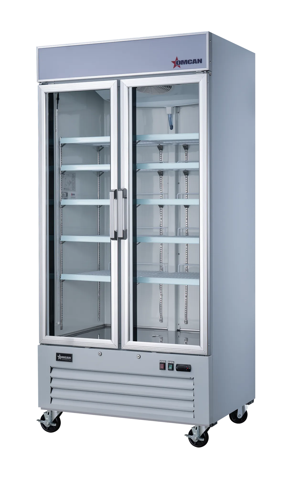 40" Two (2) Glass Door Display Refrigerator, 31.5 cu.ft. (892 L), White
