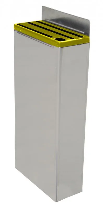 Extra Small Stainless Steel Knife Rack with Yellow Plastic Insert