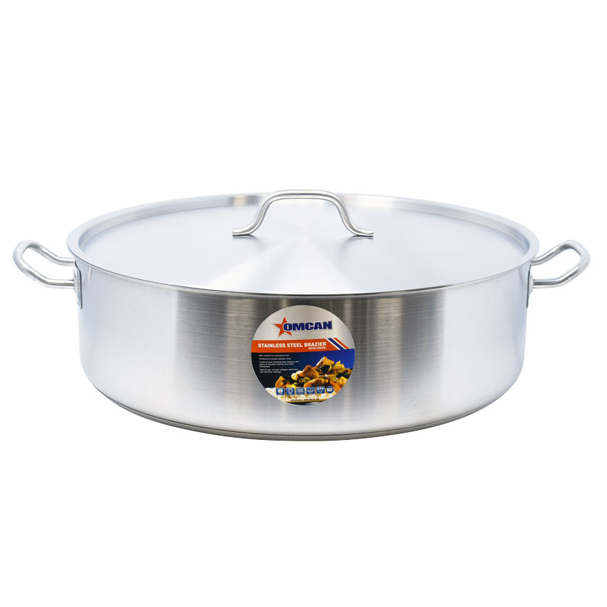 30 QT Stainless Steel Brazier with Lid
