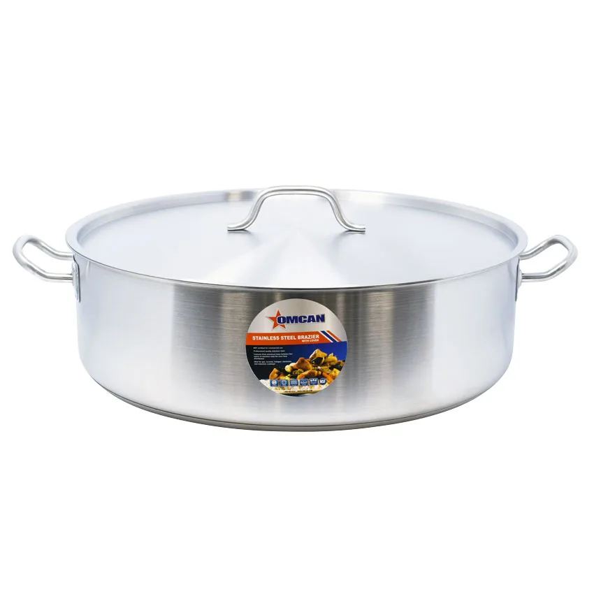 30 qt Stainless Steel Brazier with Lid