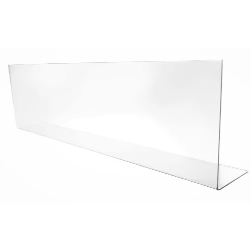29″ L-Shaped Clear Divider with 4″ base x 8″ height